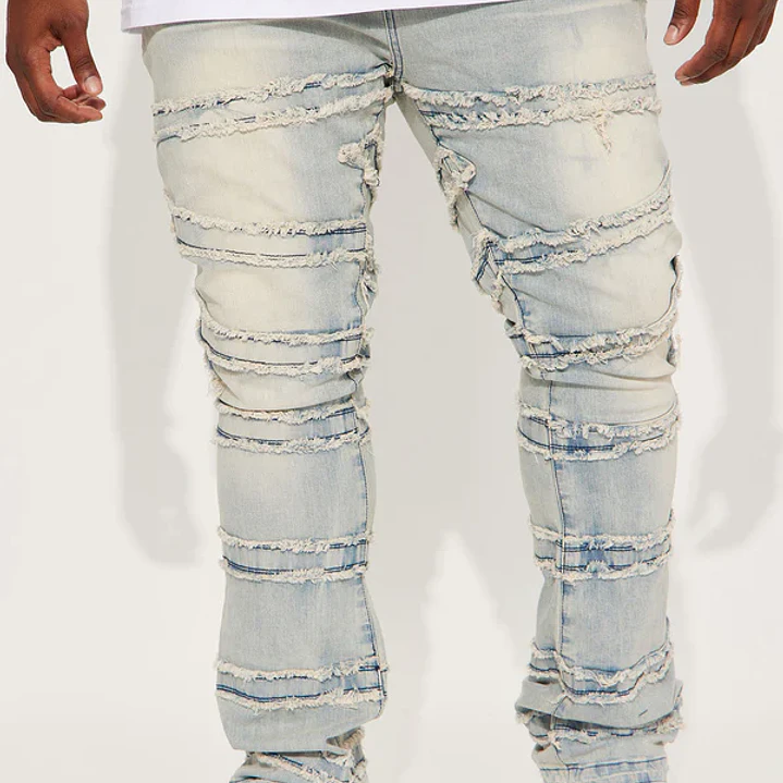 Jeans Fashion Nova About Fray Stacked Skinny Flare – Light Wash | Talla 30 5