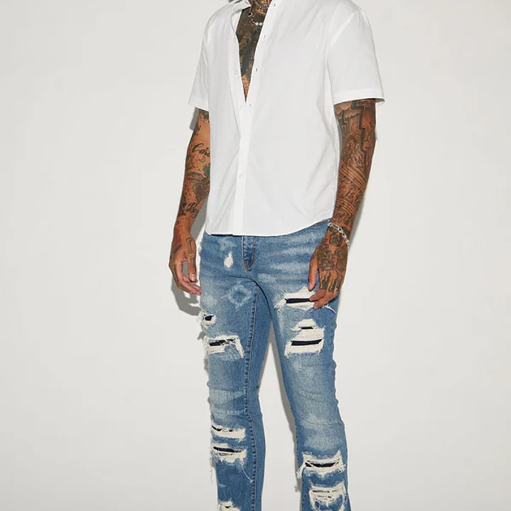 Camisa Fashion Nova Ryland Short Sleeve Button Up – Blanca | Talla XXL 1