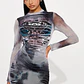 Vestido Fashion Nova Rebel Rock Mini Dress – Grey Combo | Talla XS - Miniatura 2