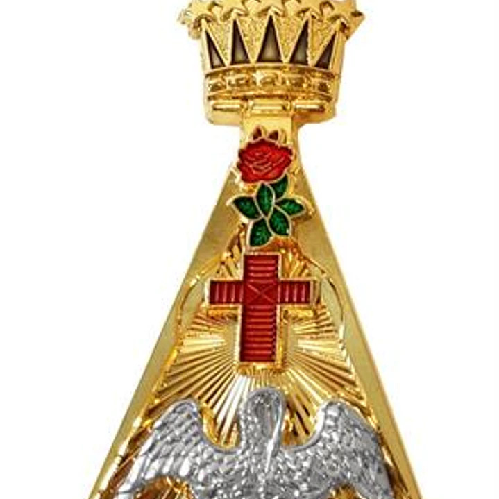 Joya Masónica Scottish Rite 18° Rose Croix Doble Cara – Bañada en Oro 1