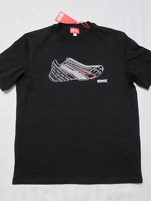 Polera Diesel T-Just Shoe Hombre Negra – Talla M