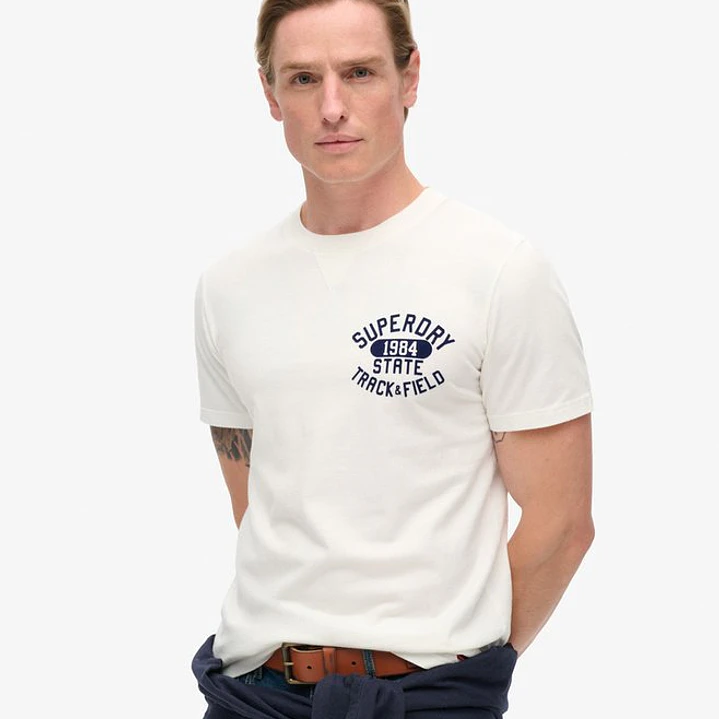 Polera Superdry Track & Field Graphic Hombre – Talla M 1