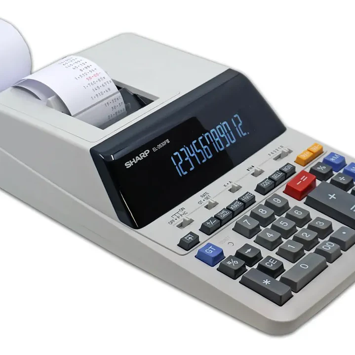 Calculadora De Impresión Sharp El2630piii 12 Dígitos Blanco con rollo 4
