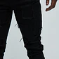 Jeans Fashion Nova Frayed Patches Stacked Skinny Flare Black – Talla 30 - Miniatura 3
