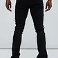 Jeans Fashion Nova Frayed Patches Stacked Skinny Flare Black – Talla 30 - Miniatura 4