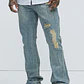 Jeans Fashion Nova Jones Distressed Vintage Slim Light Blue talla 42 - Miniatura 1