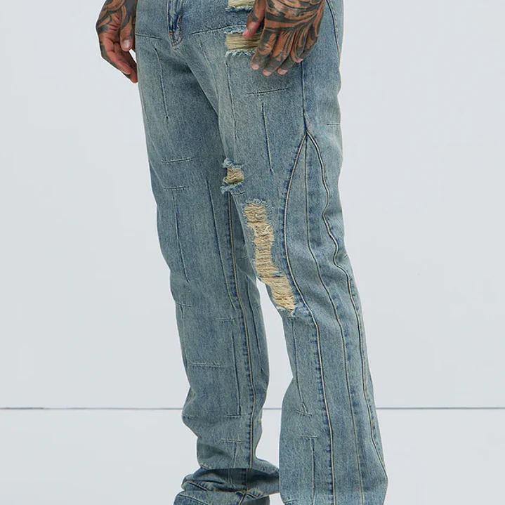 Jeans Fashion Nova Jones Distressed Vintage Slim Light Blue talla 42 4