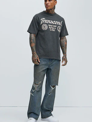 Jeans Fashion Nova Moon Landing Dean Straight – Vintage Blue Wash | Talla 40