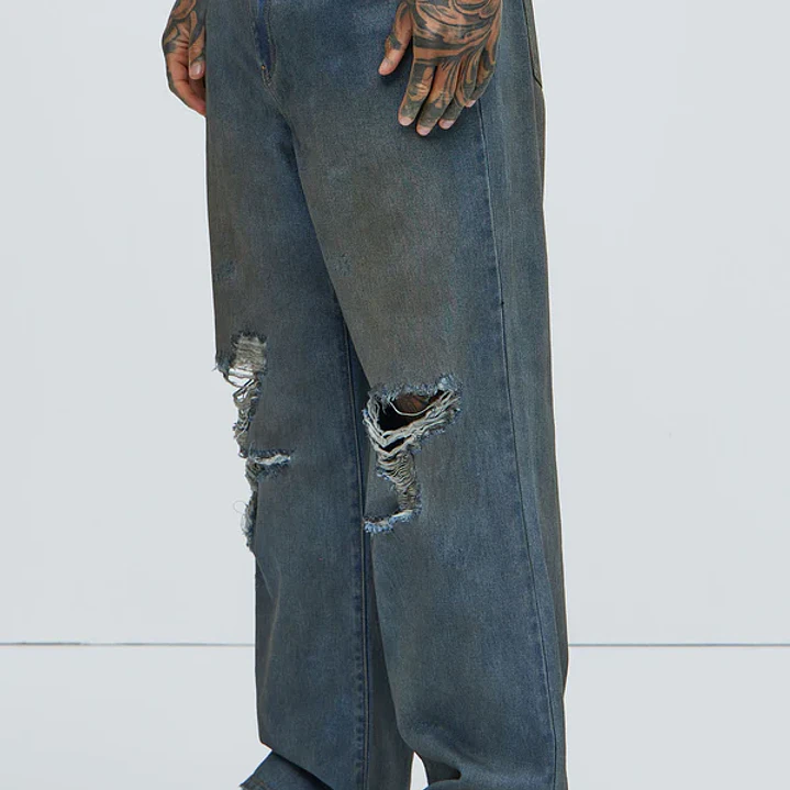Jeans Fashion Nova Moon Landing Dean Straight – Vintage Blue Wash | Talla 40 3