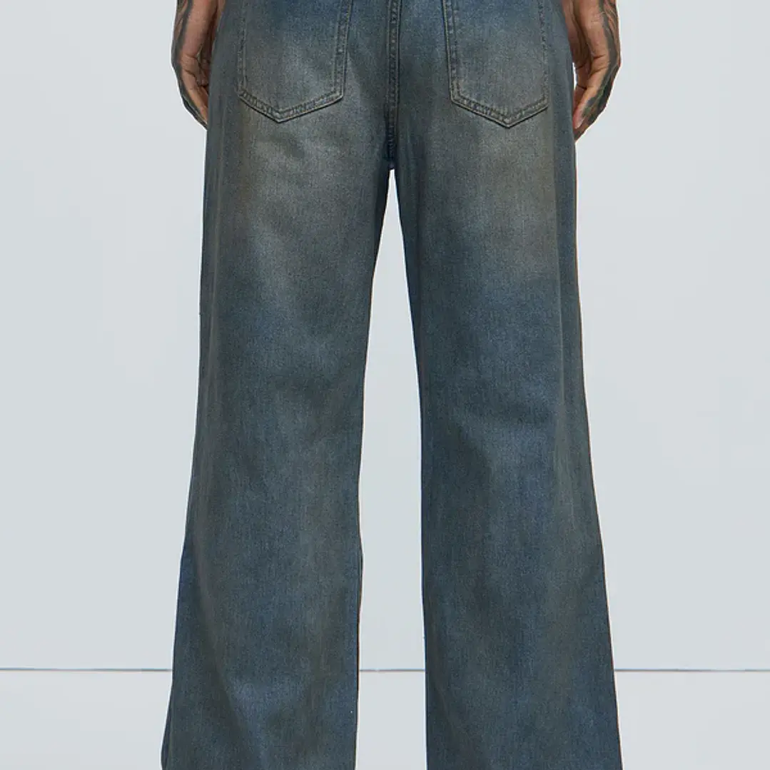Jeans Fashion Nova Moon Landing Dean Straight – Vintage Blue Wash | Talla 40 4