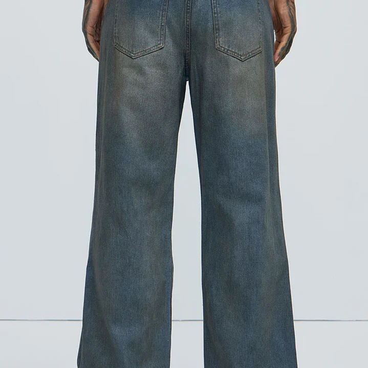 Jeans Fashion Nova Moon Landing Dean Straight – Vintage Blue Wash | Talla 40 4