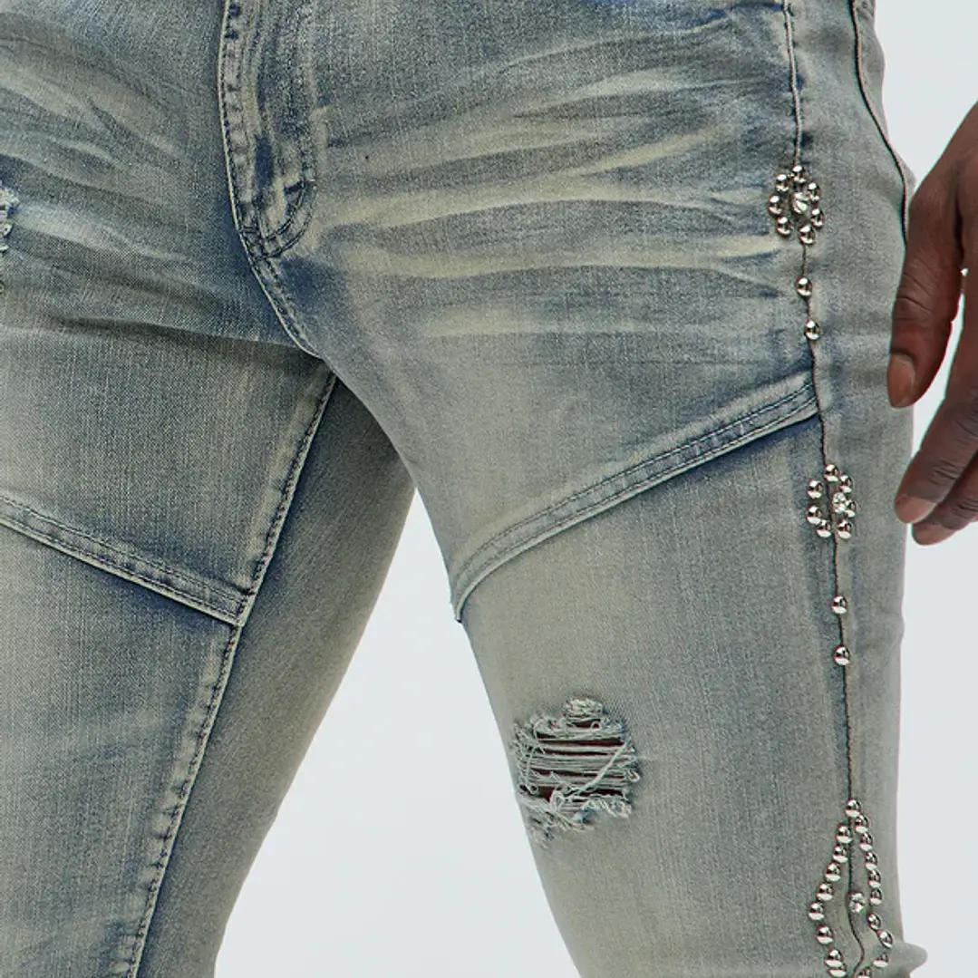Jeans Fashion Nova Be Along The Sides Stacked Skinny Flare – Light Wash | Talla 40 4