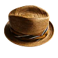 Sombrero Trilby Vintage Churchill Ltd – Paja de Coco Importada (Años 50) – Talla 7 ¼ (58 cm) - Miniatura 1