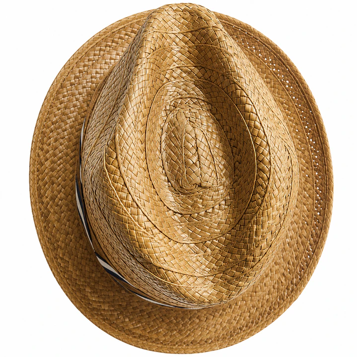 Sombrero Trilby Vintage Churchill Ltd – Paja de Coco Importada (Años 50) – Talla 7 ¼ (58 cm) 3