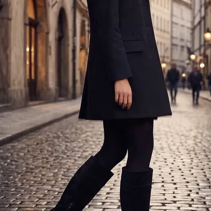 Bota Negra Mujer Gamuza Con Hebillas 37 3