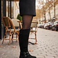 Bota Negra Mujer Gamuza Con Hebillas 37 - Miniatura 2