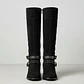 Bota Negra Mujer Gamuza Con Hebillas 37 - Miniatura 4
