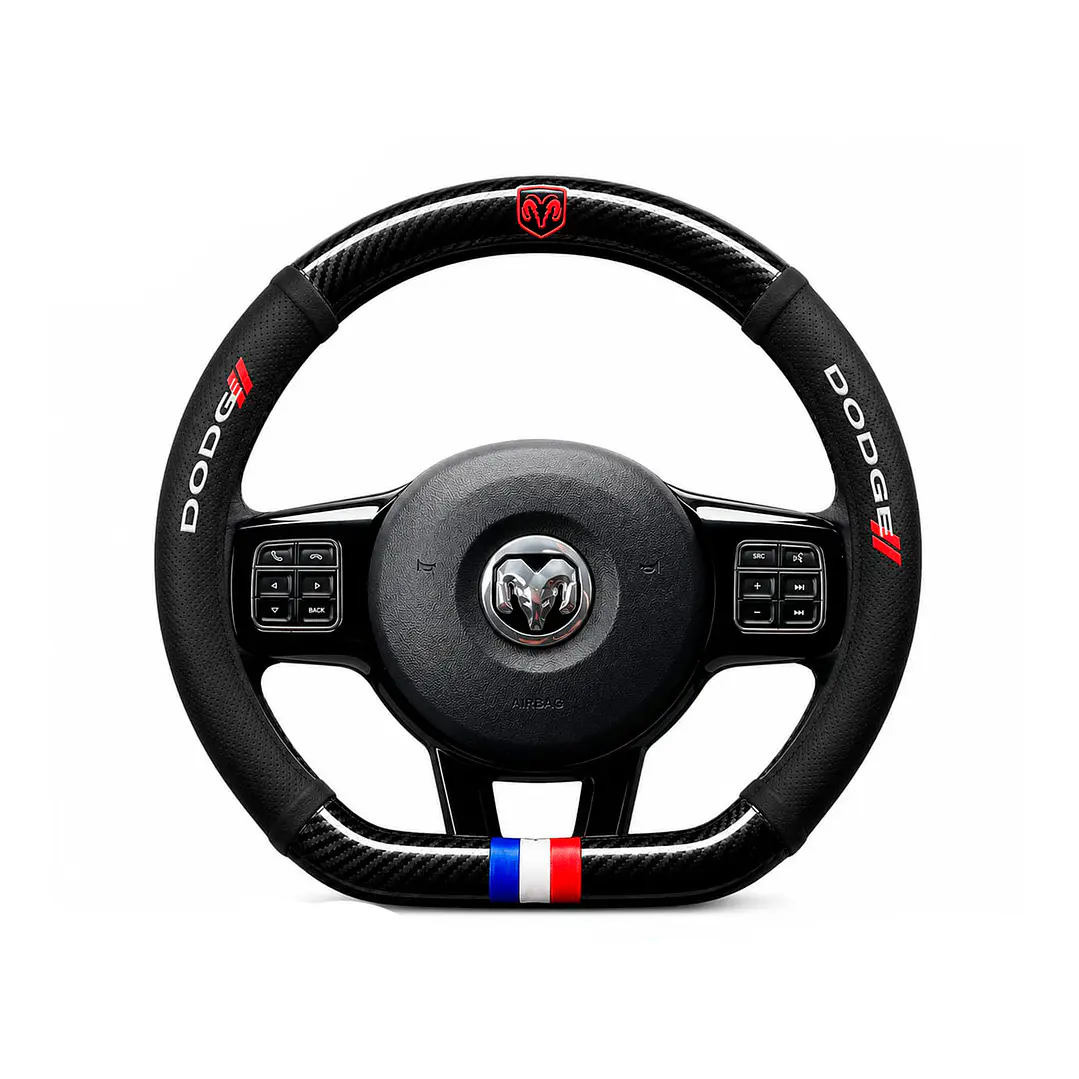 Cubre Volante Deportivo 38 cm Compatible con Dodge 5