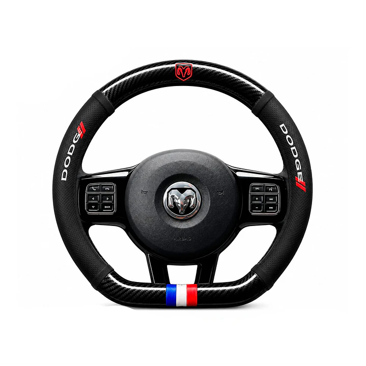 Cubre Volante Deportivo 38 cm Compatible con Dodge 5