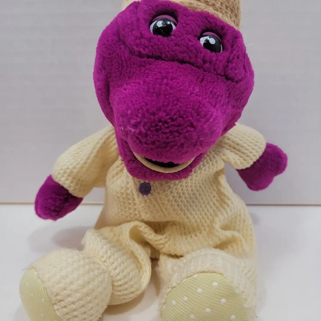 Peluches Vintage Barney Y Baby Bop En Pijama 1992 Golden Bear Lyons 4