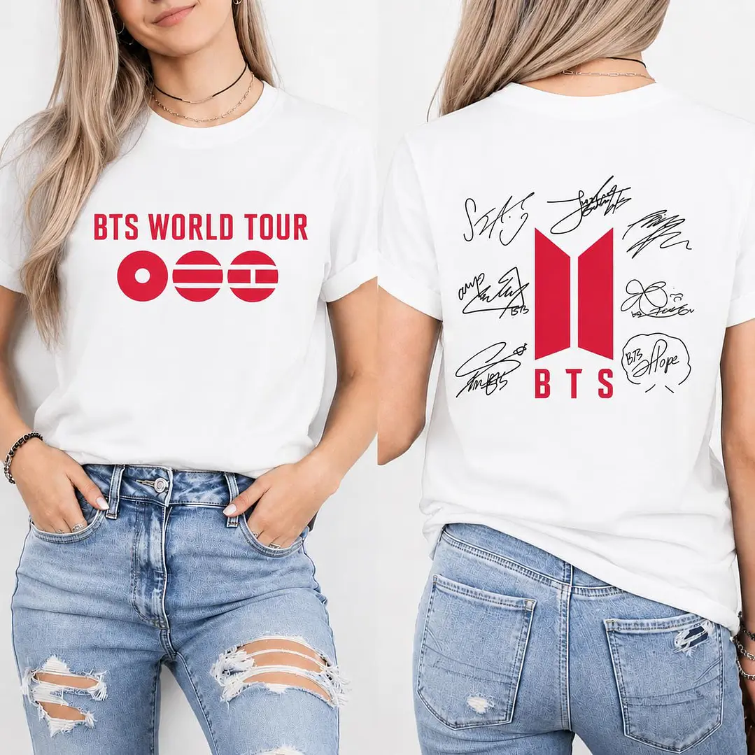 Polera BTS World Tour – Diseño Doble Estampado (Frontal y Espalda) 2