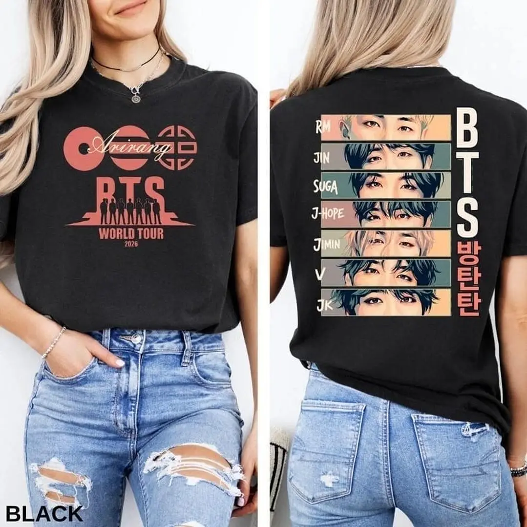 Polera BTS World Tour 2026 – Doble Estampado Frontal y Espalda 1