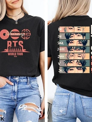 Polera BTS World Tour 2026 – Doble Estampado Frontal y Espalda