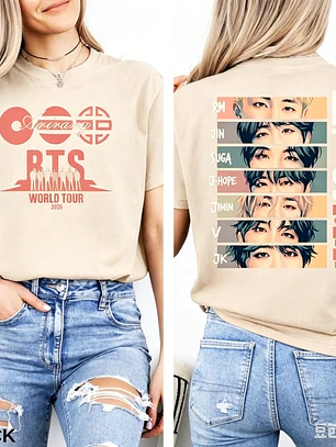 Polera BTS World Tour 2026 – Doble Estampado Frontal y Espalda