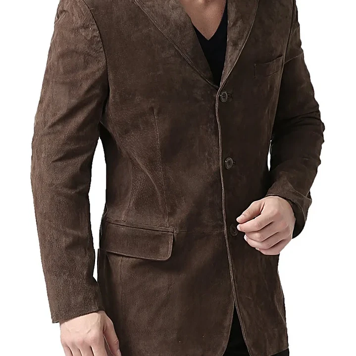 Blazer / Chaqueta Vintage Neiman Marcus 100% Gamuza Natural XL 2