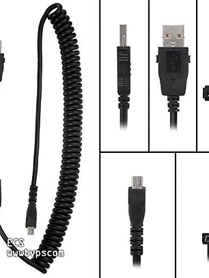 Cable rizado ECS compatible con Philips SpeechMike Premium y SpeechMike III