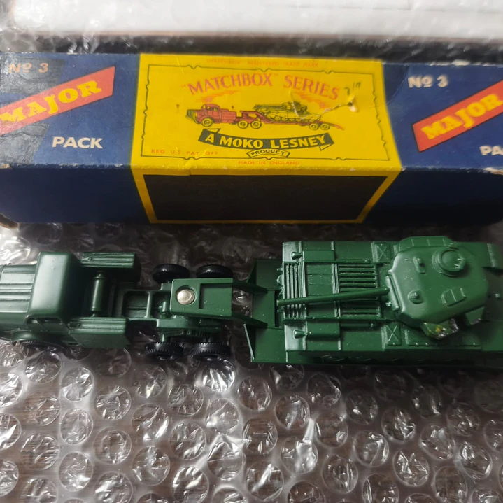 Matchbox Major Pack N° 3 - Lesney Moko Tank Transporter & Centurion Tank (Vintage 1959/1960) - Con Caja Original 1