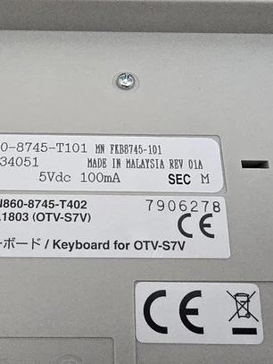 Teclado ASCII Olympus modelo MAJ-1124