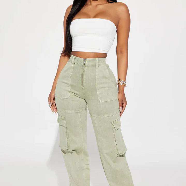 Pantalón Cargo Mujer Mission Accomplished – Talla XL 💚 1