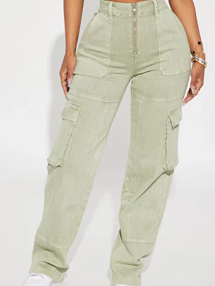 Pantalón Cargo Mujer Mission Accomplished – Talla XL 💚