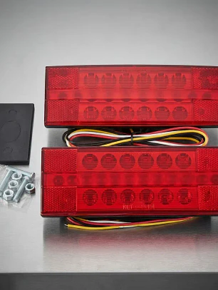 Par Focos Traseros Led Para Remolque 12v Con Luz De Patente