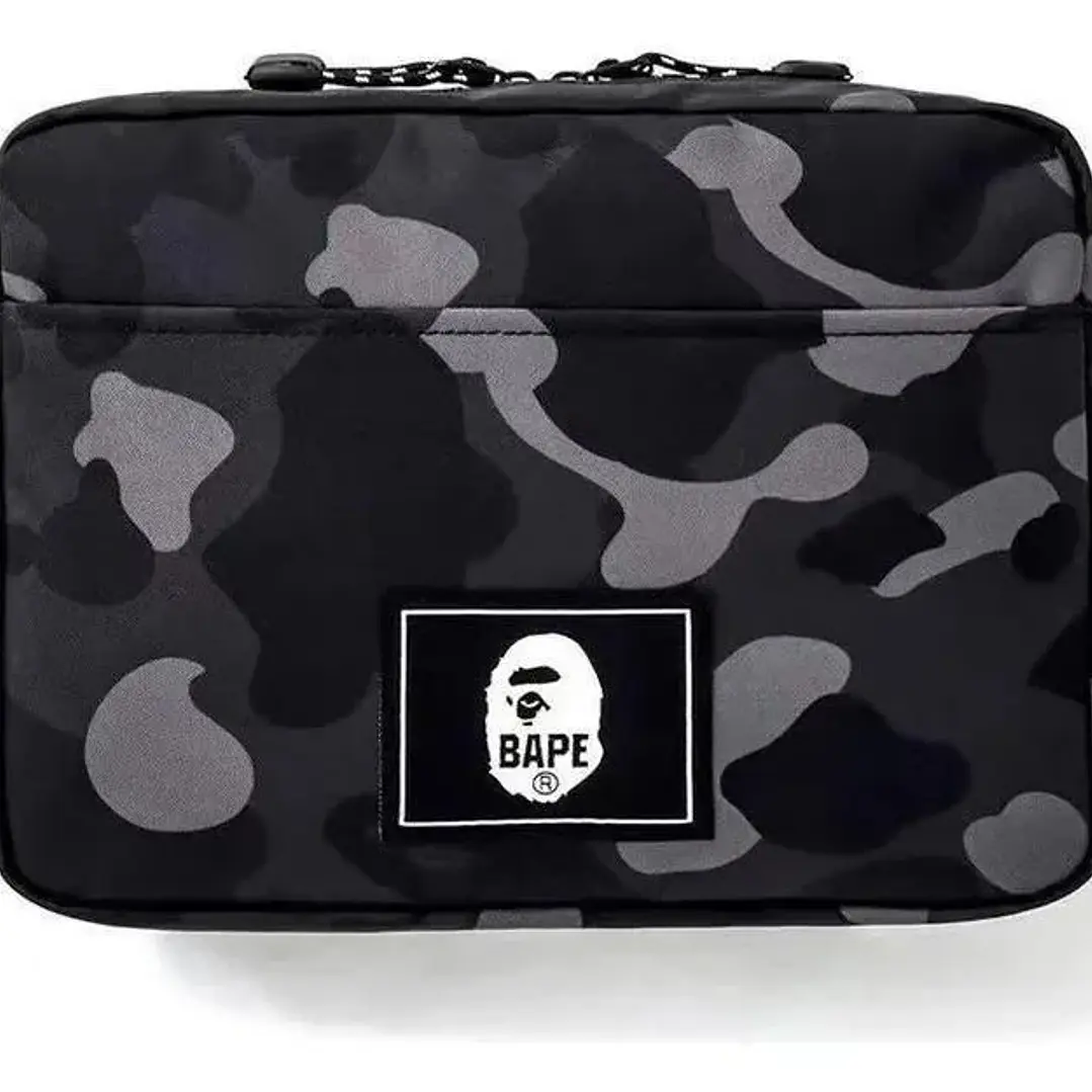 Bolso Bandolera BAPE (A Bathing Ape) - Camuflaje Negro/Gris 2
