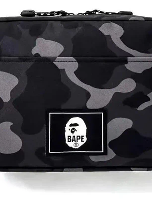 Bolso Bandolera BAPE (A Bathing Ape) - Camuflaje Negro/Gris