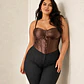 Scarlette Satin Corset Top Fashion Nova – Talla XL - Miniatura 1