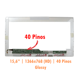 Ecrã LCD Display Screen 15.6'' 40 Pinos 1366x768 LED Glossy - B156XW02 V.6 - Recondicionado