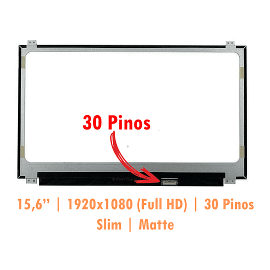 Ecrã LCD 15.6'' 30 Pinos 1920x1080 FullHD LED Slim Matte - LTN156HL01-102 - Recondicionado