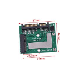 Adaptador Conversor SSD mSata para SATA