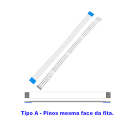 Cabo FFC Fita AWM 24 Pinos | 0,5 pitch | 200 mm | Pinos mesma face