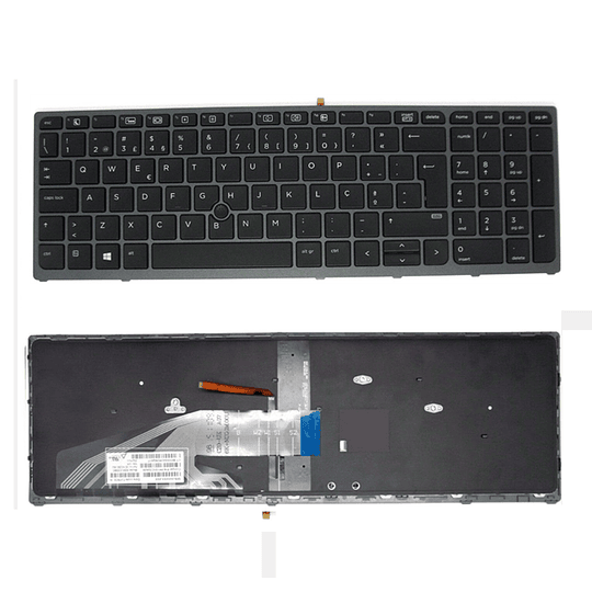 Teclado HP ZBook 15 G3,  17 G3 COM Com Track Stick e Backlit - Retroiluminado