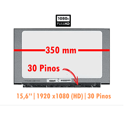 Ecrã LCD Display Screen N156HGA-EA3 REV.C3 15.6” FullHD 1920 x 1080 IPS 30 pinos 350mm Recondicionado