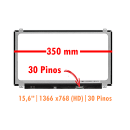 Ecrã LCD Display Screen NT156WHM-N45 15.6” HD 1366 x 768 30 pinos 350mm C/ Brackets