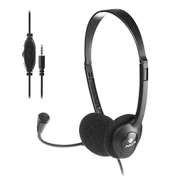 Auscultador NGS MS103 MAX - Headset com Controlo de Volume + Adaptador Jack 3,5 mm ( Projeto E-escolas)