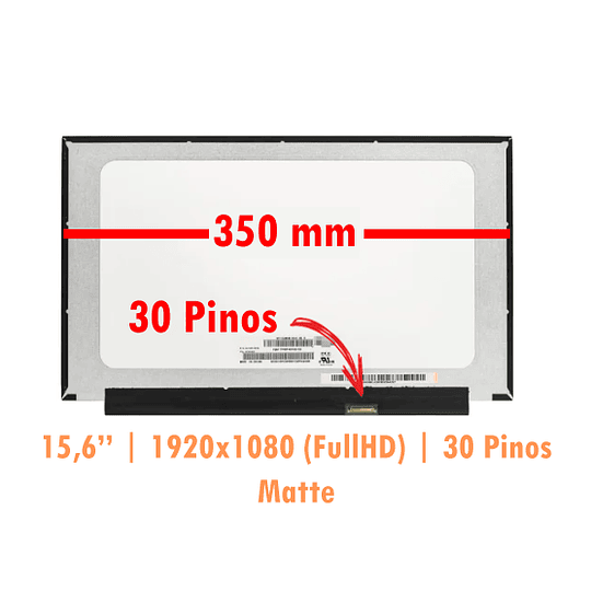 Ecrã 15.6'' Lenovo Ideapad 1 15ADA7 82R1 30 Pinos 1920x1080 FullHD 350mm