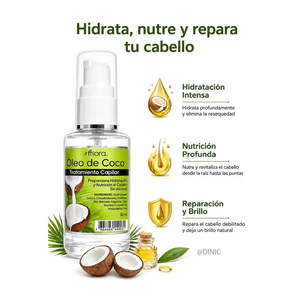 Aceite De Coco Flora 30ml 2