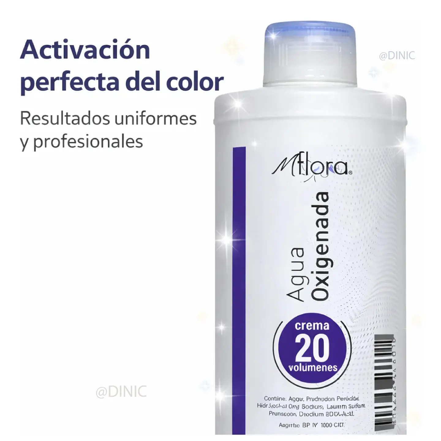 Agua Oxigenada Mflora de 1 Litro de Volumen 10, 20 y 30 2