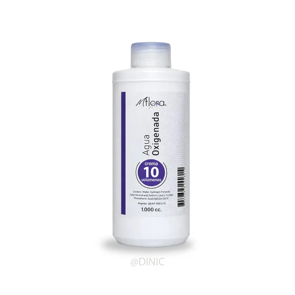 Agua Oxigenada Mflora de 1 Litro de Volumen 10, 20 y 30 4